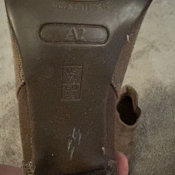 A2 by Aerosoles Snakeskin Print Boots Women's Size 7 1/2 Tan Brown - Picture 7 of 8